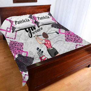 Golf Instruction - Golf gift for her, girlfriend, wife, daughter - Personalized Bedding Set