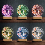 I Love You To The Moon & Back - Personalized Mother Shaped Plaque Light Base