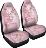 Faith Hope Love Metal Pattern Print Breast Cancer Awareness Seat Covers 0622