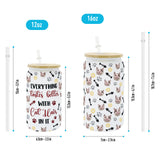 Everything Tastes Better - Personalized Cat Can Glass