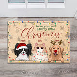 Have Yourself a Furry Little Christmas - Personalized Dog Doormat