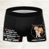 I've Undressed You Three Times - Personalized Couple Men Boxer Briefs