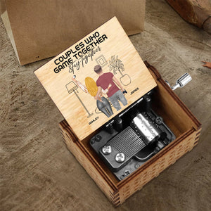 Couples Who Game Together Stay Together - Personalized Video Game Hand Crank Music Box