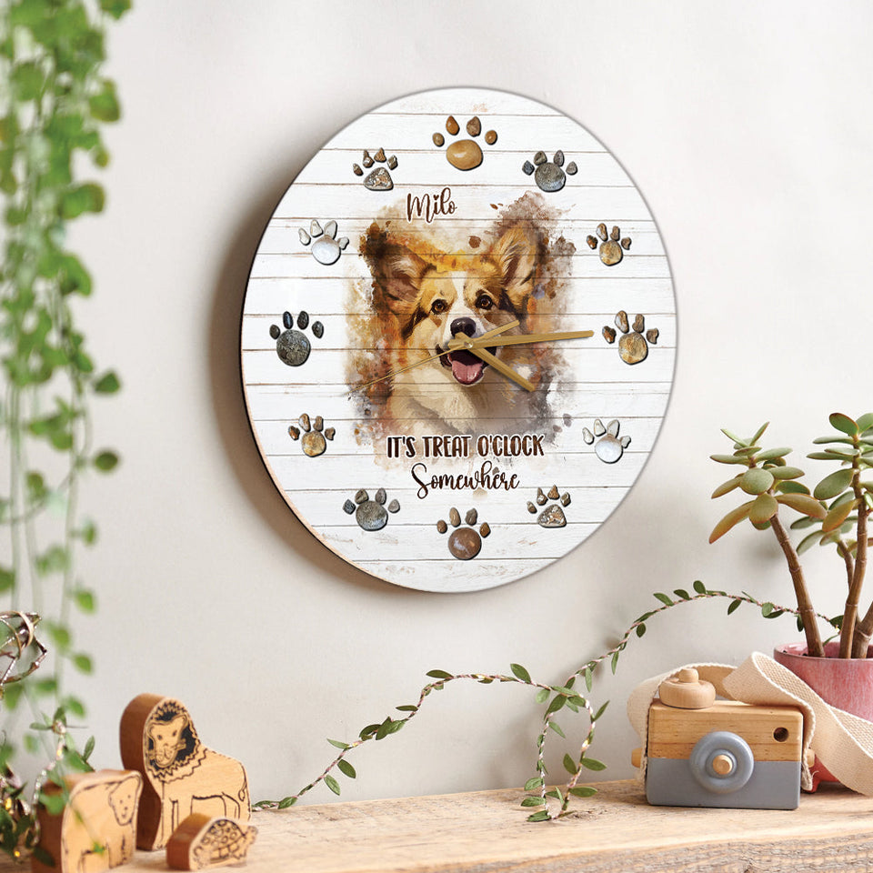 Treat O’clock - Personalized Dog Wall Clock