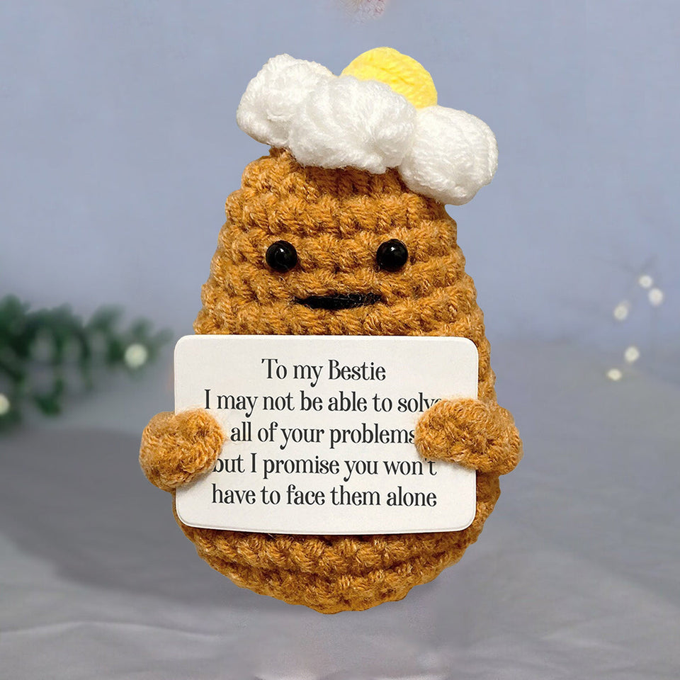 Positive Potato - Gift for friend - Personalized Hand Knitted Figurine
