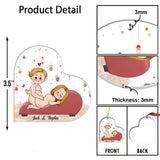 Thanks For All The Orgasms - Personalized Couple Transparent Ornament