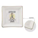 I’m Mostly Peace Love And Light - Personalized Yoga Jewelry Dish