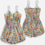 Floral Skeleton - Personalized Skull Romper