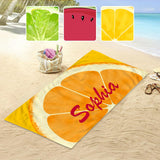 Colorful Fruit - Personalized Beach Towel