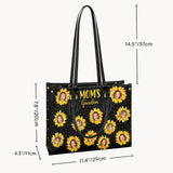 Grandma’s Garden - Gift for grandma, mom - Personalized Leather Handbag