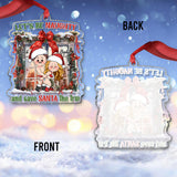 Let's Be Naughty - Personalized Couple Transparent Ornament