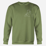 Custom Line Art - Personalized Uncle Embroidered Sweater