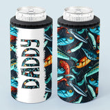 Reel Cool Dad - Fishing gift for dad, grandpa, him, husband - Personalized Can Cooler