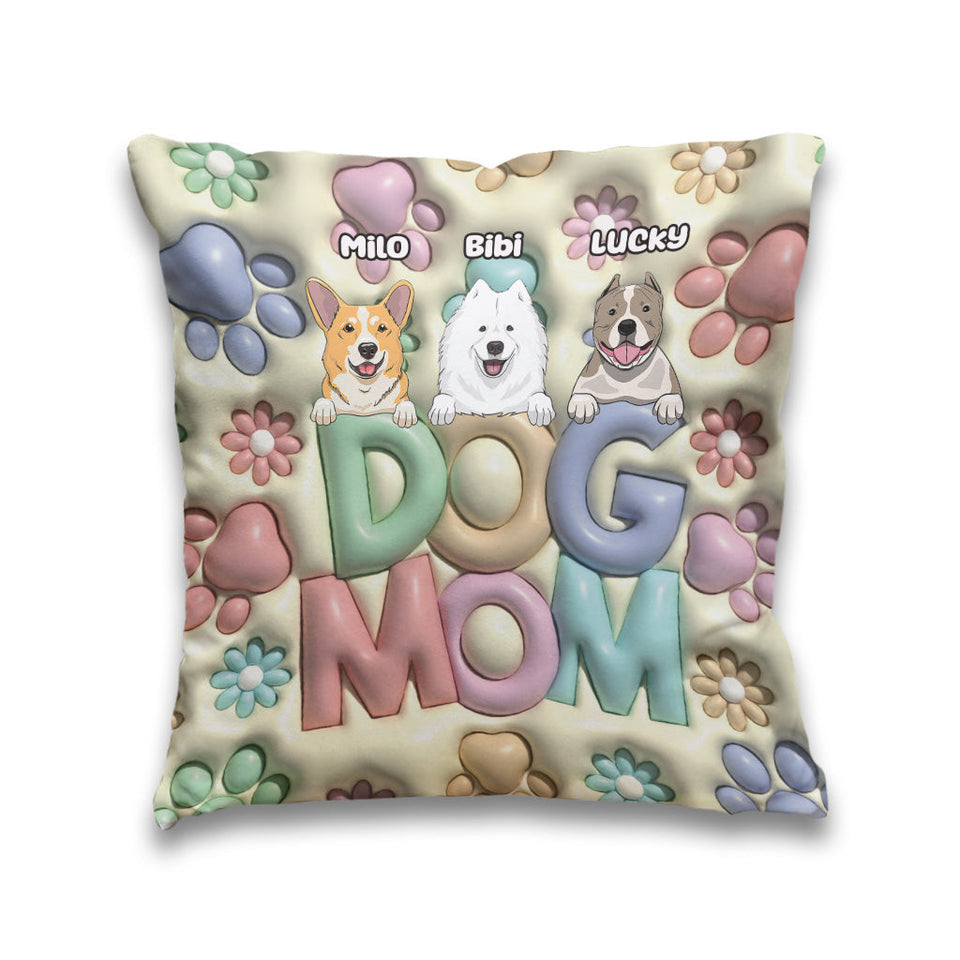 Dog Mom - Personalized Dog Throw Pillow