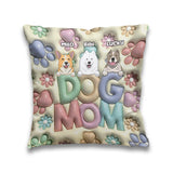 Dog Mom - Personalized Dog Throw Pillow