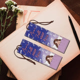 Fell Asleep Here - Personalized Book Leather Bookmark