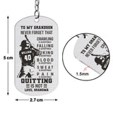 To My Son Crawling Is Acceptable - Baseball gift for son, brother, grandson, dad - Personalized Stainless Steel Keychain