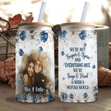 Apparently We’re Trouble - Personalized Bestie Can Glass