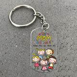 This Grandpa Belongs To - Gift for grandpa, grandma, mom, dad, uncle, aunt, brother, sister - Personalized Keychain