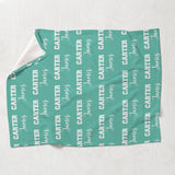 Custom Name Pattern - Personalized Newborn Blanket