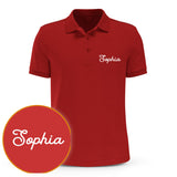 Custom Name - Personalized Couple Embroidered Polo Shirt