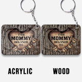 This Dad Belongs To - Gift for dad, grandma, grandpa, mom, uncle, aunt, brother, sister - Personalized Keychain