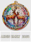 God Blessed The Broken Road - Personalized Hunting Ornament