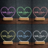 You & Me We Got This - Personalized Couple Shaped Plaque Light Base