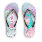 Mermaid In The Ocean - Personalized Sea Lover Flip Flops