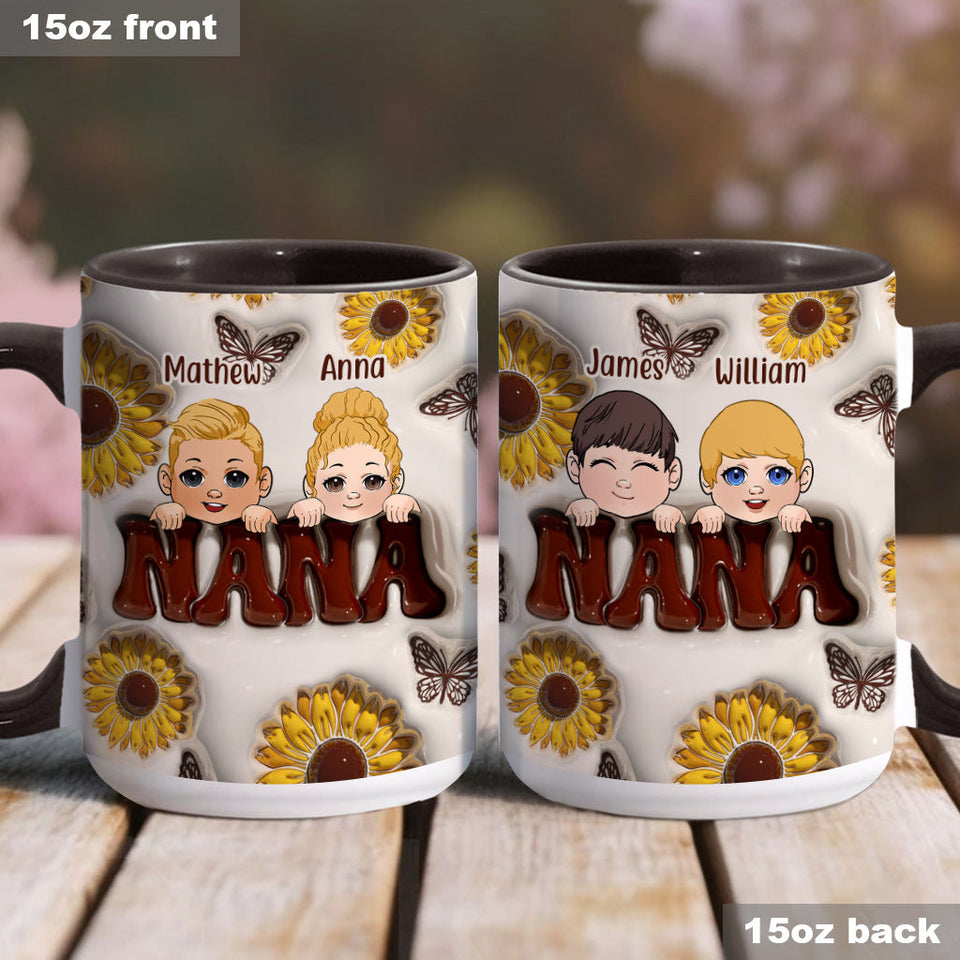 Best Grandma/Nana/Mimi Ever - Gift for grandma - Personalized Accent Mug