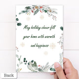 Custom Portraits Merry Christmas Card - Personalized Family Greeting Card