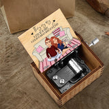 And So Together They Built A Life They Loved - Couple gift for husband, wife, boyfriend, girlfriend - Personalized Hand Crank Music Box
