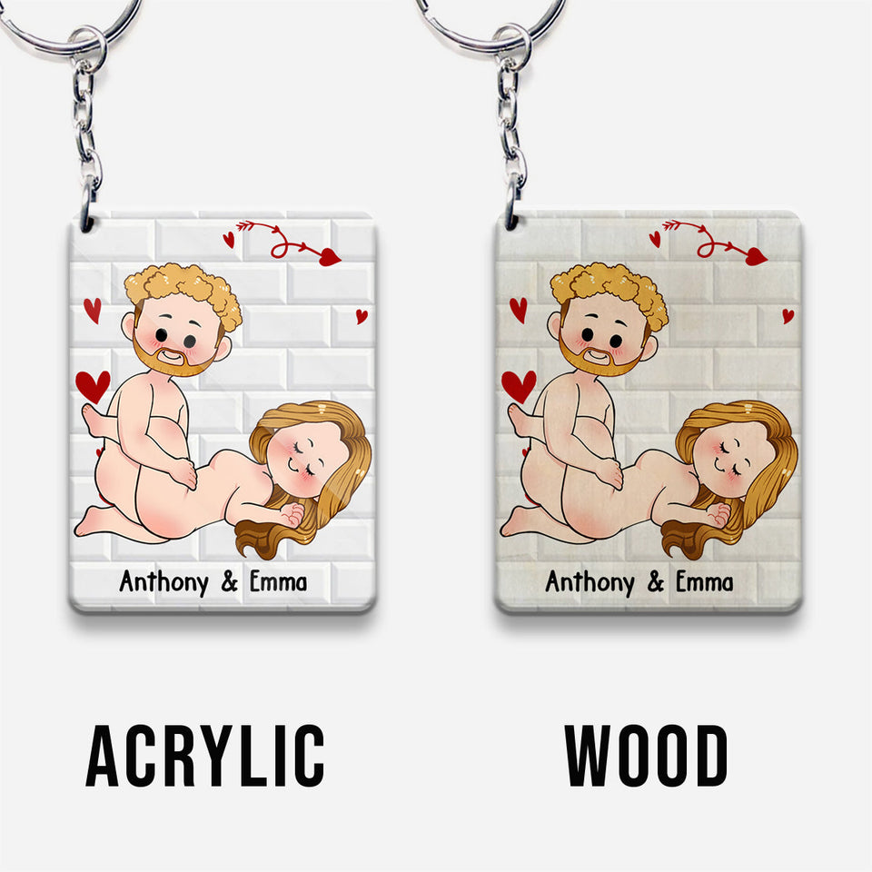 I Just Want You To Be Happy - Couple gift for husband, wife, boyfriend, girlfriend - Personalized Keychain