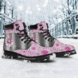 Never Give Up Breast Cancer Awareness All Season Boots 0622