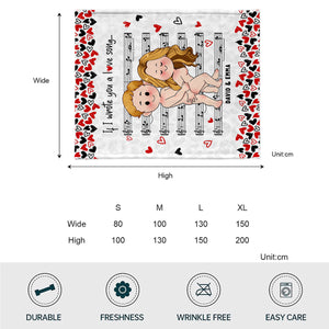 If I Wrote You A Love Song - Personalized Couple Blanket