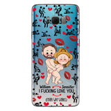 I Love You - gift for husband, wife, boyfriend, girlfriend - Personalized Clear Phone Case