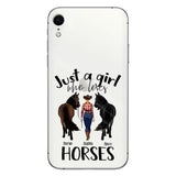 Just A Girl Who Loves Horses - Personalized Horse Clear Phone Case