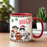 North Pole Mail Service - Personalized Dog Accent Mug