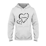 Grandma/Mom/Nana Heart - Personalized Grandma T-shirt And Hoodie