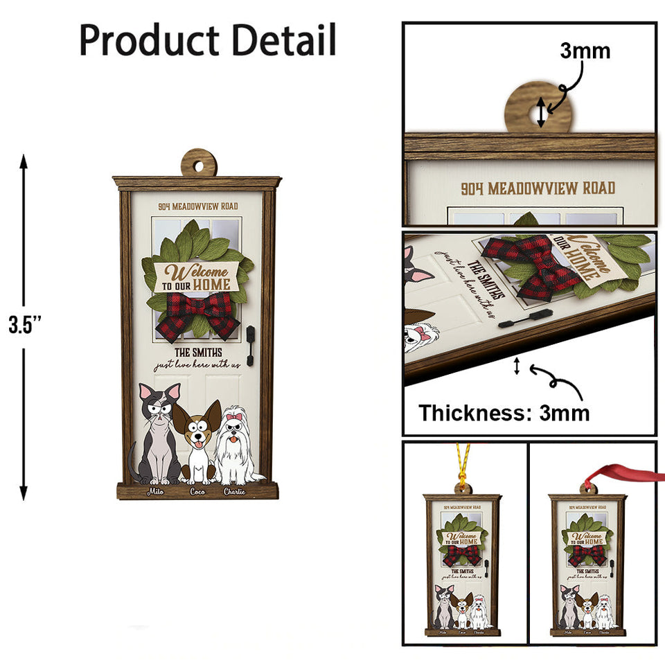 Welcome To Our Home - Personalized Dog Ornament