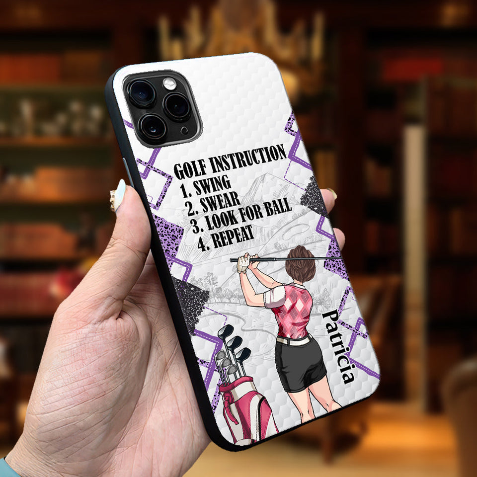Just A Girl - Golf gift for her, wife, mom, grandma, girlfriend - Personalized Phone Case