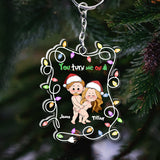 You Turn Me On - Personalized Couple Transparent Keychain