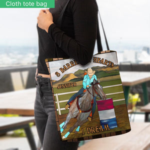 3 Barrels 2 Hearts 1 Dream - Personalized Horse Tote Bag