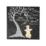 Your Wings Were Ready - Personalized Dog Square Shaped Stone