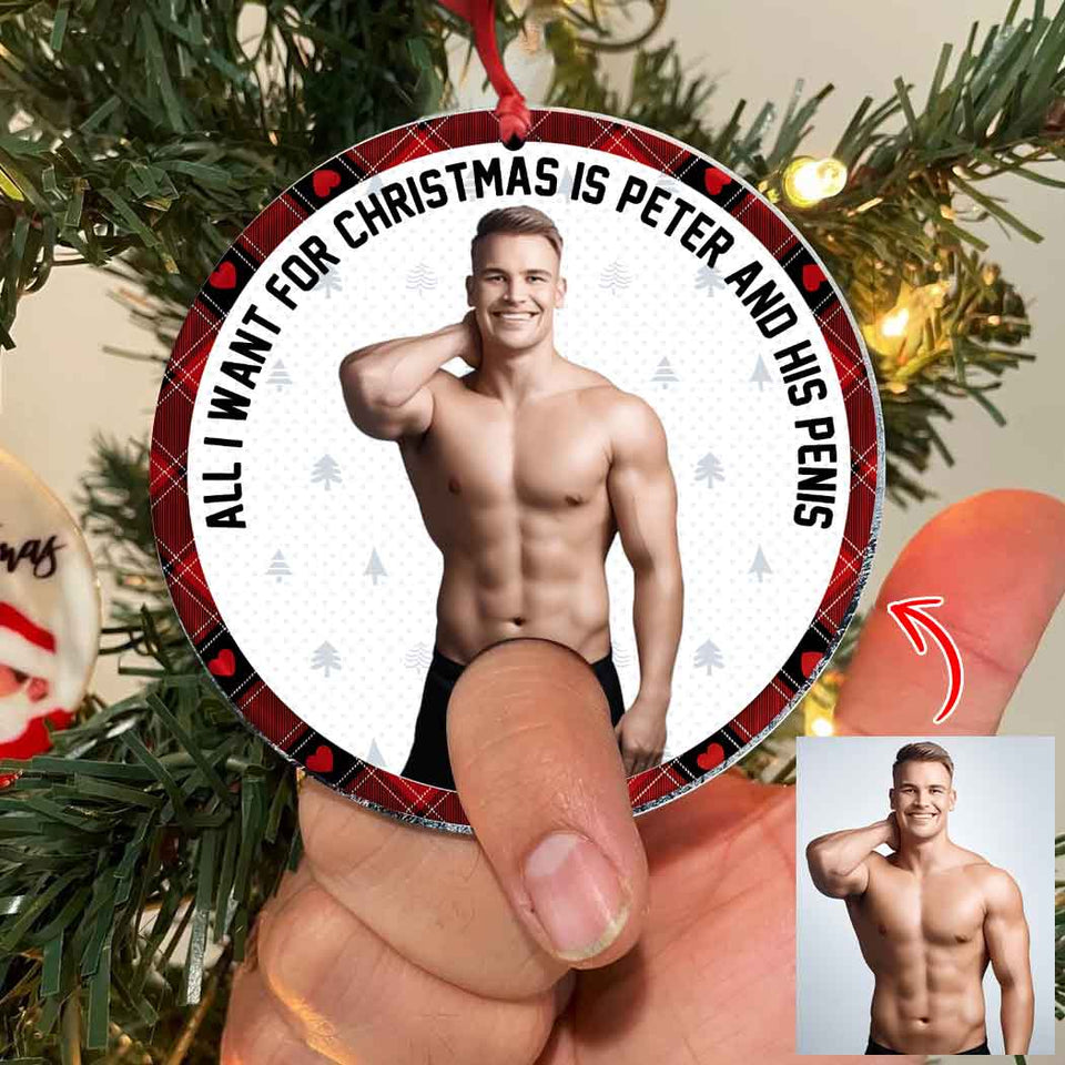 All I Want For Christmas - Personalized Couple Ornament