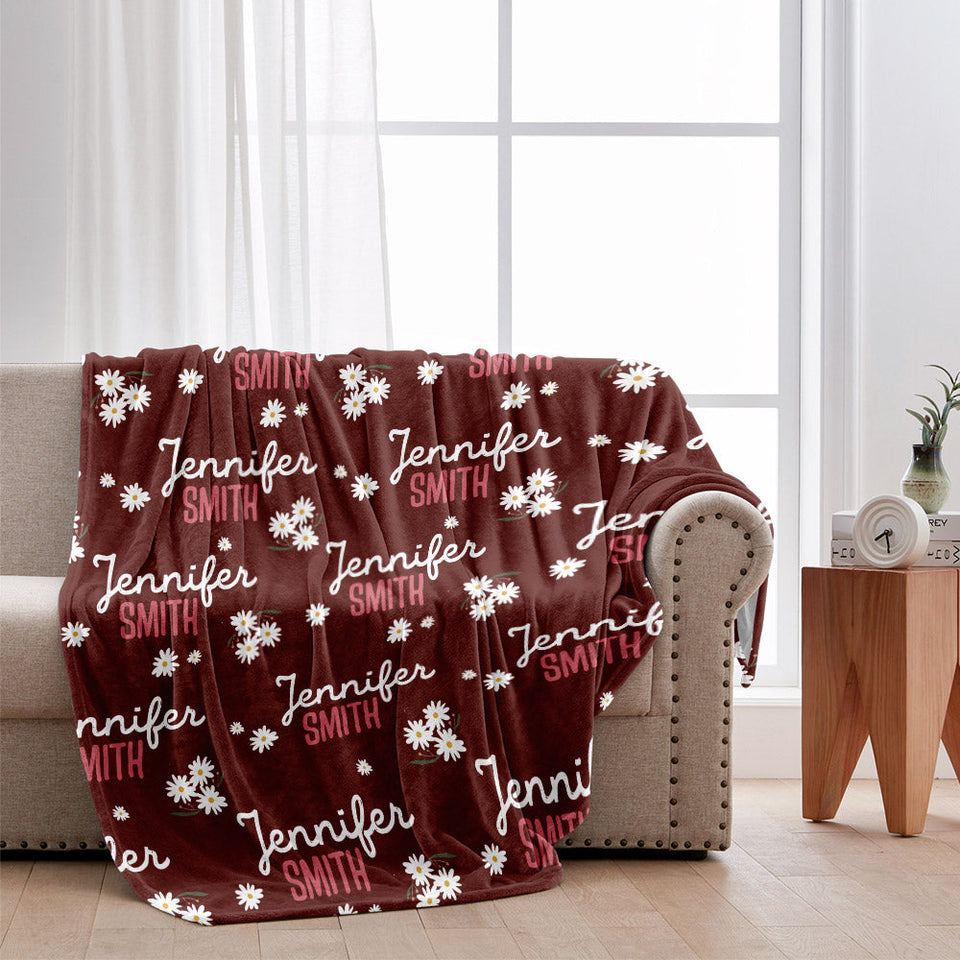Daisy Custom Name - Personalized Mother Blanket