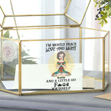 I’m Mostly Peace Love And Light - Personalized Yoga Decal Full