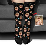 Custom Face Galaxy - Personalized granddaughter Socks