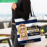 Beach Please - Personalized Sea Lover Tote Bag