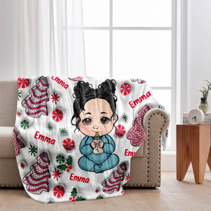 Merry Christmas Kids - Personalized Kid Blanket